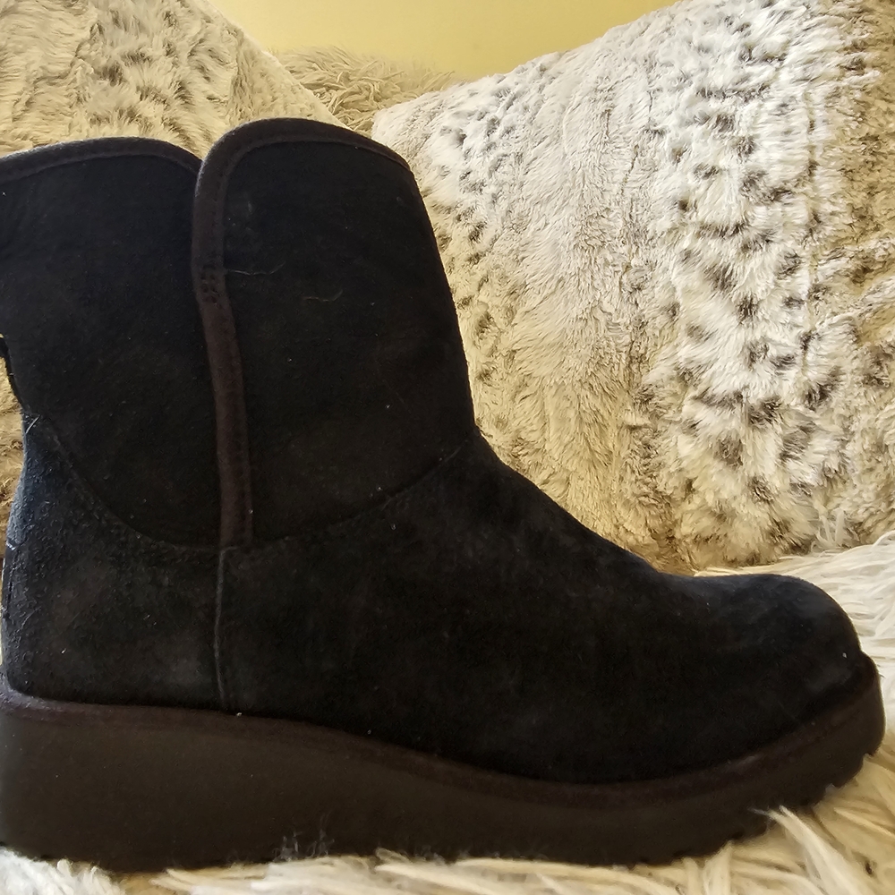 Women's Black Suede Ankle Boots